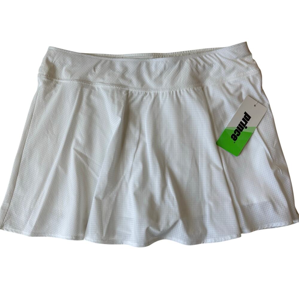 NEW‎ Prince Match Flounce Tennis Skort Sz Large White